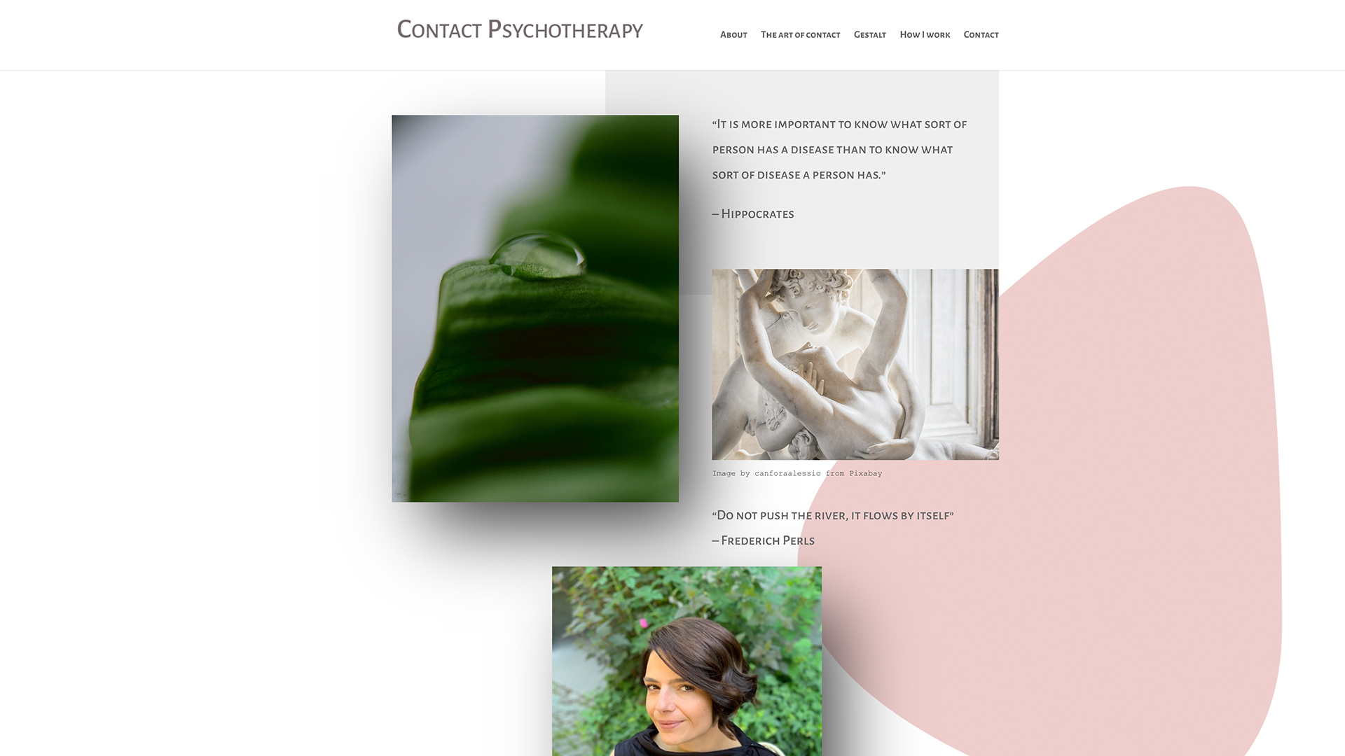 Contact Psychotherapy website screenshot