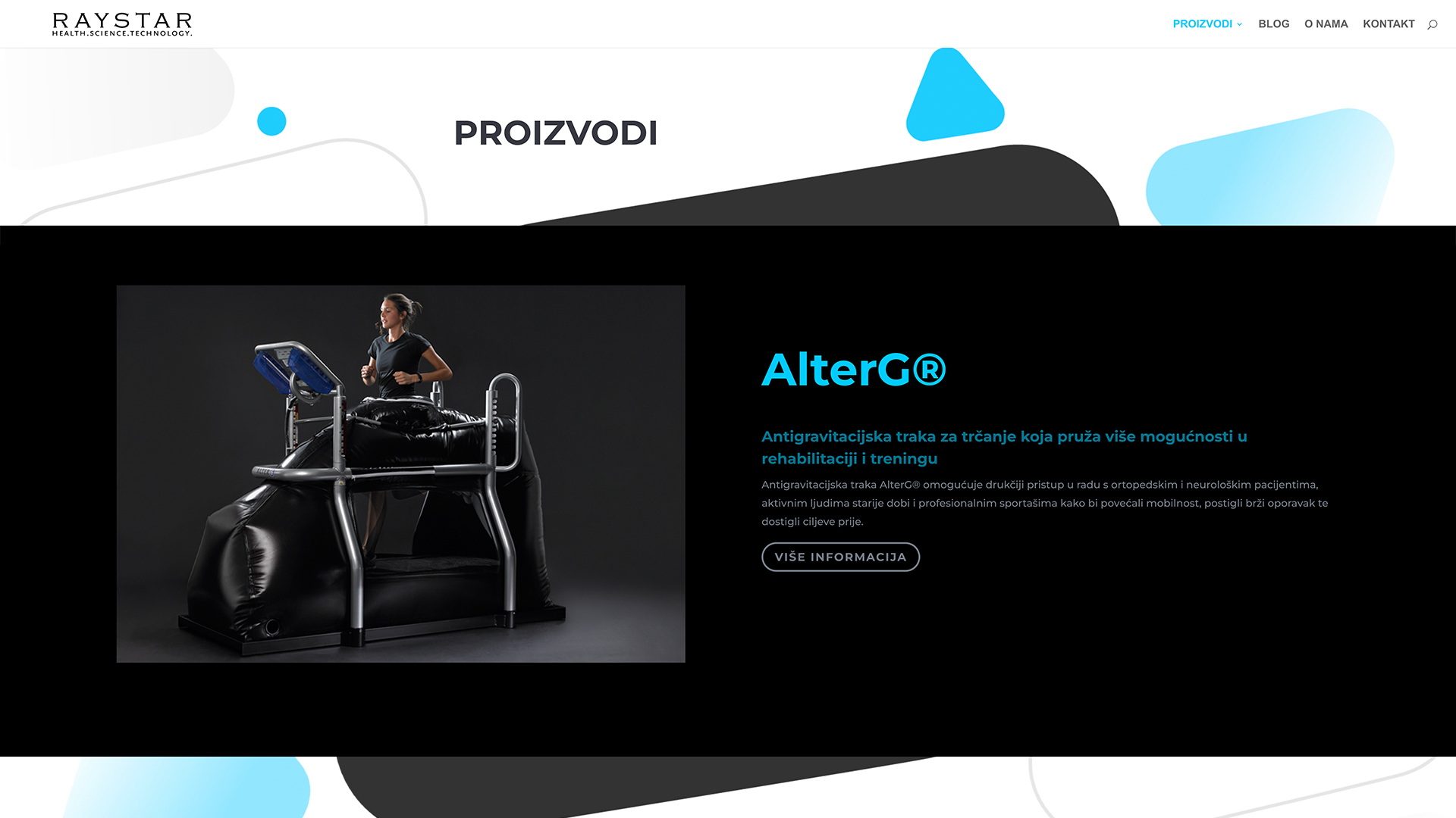Raystar website screenshot